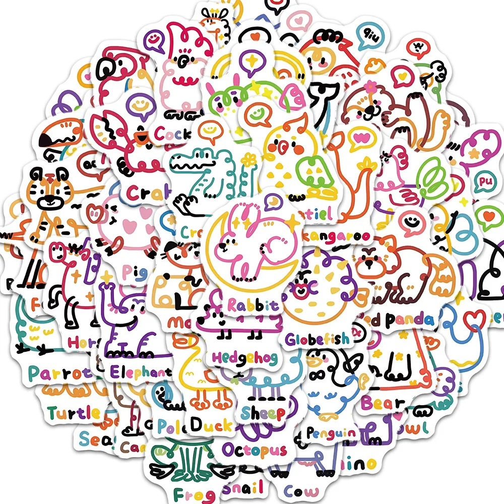 50PCS Various Colorful Line Animal Sticker Drawing Inspiration Stickers Guitar Water Cup Bicycle Notebook DIY Decorative Sticker
50PCS Various Colorful Line Animal Sticker Drawing Inspiration Stickers Guitar Water Cup Bicycle Notebook DIY Decorative Sticker