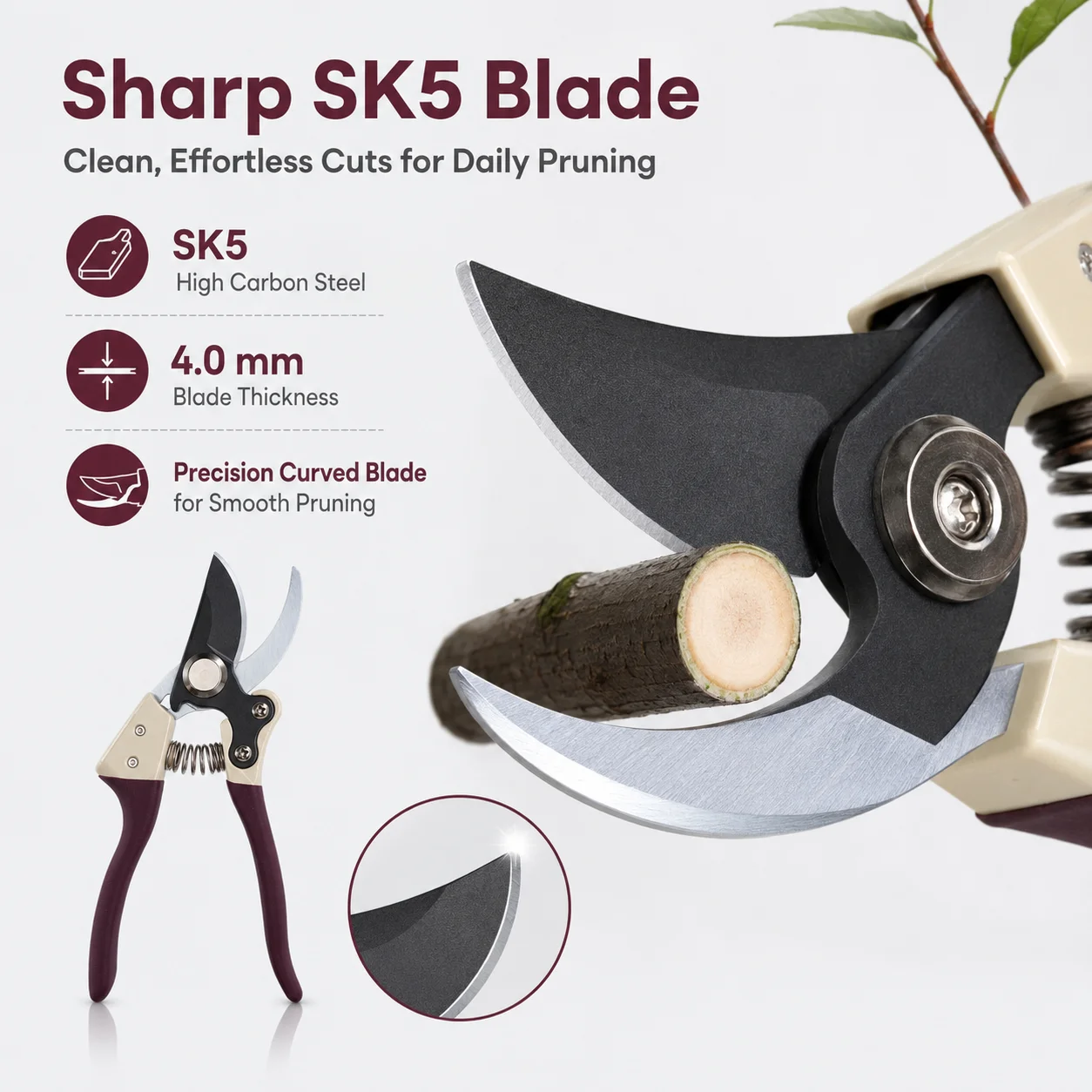 Professional SK5 High Carbon Steel Garden Pruner Shears Sharp Hardened Blade Branch Cutting Scissors Labor Saving Gardening Tool
Professional SK5 High Carbon Steel Garden Pruner Shears Sharp Hardened Blade Branch Cutting Scissors Labor Saving Gardening Tool