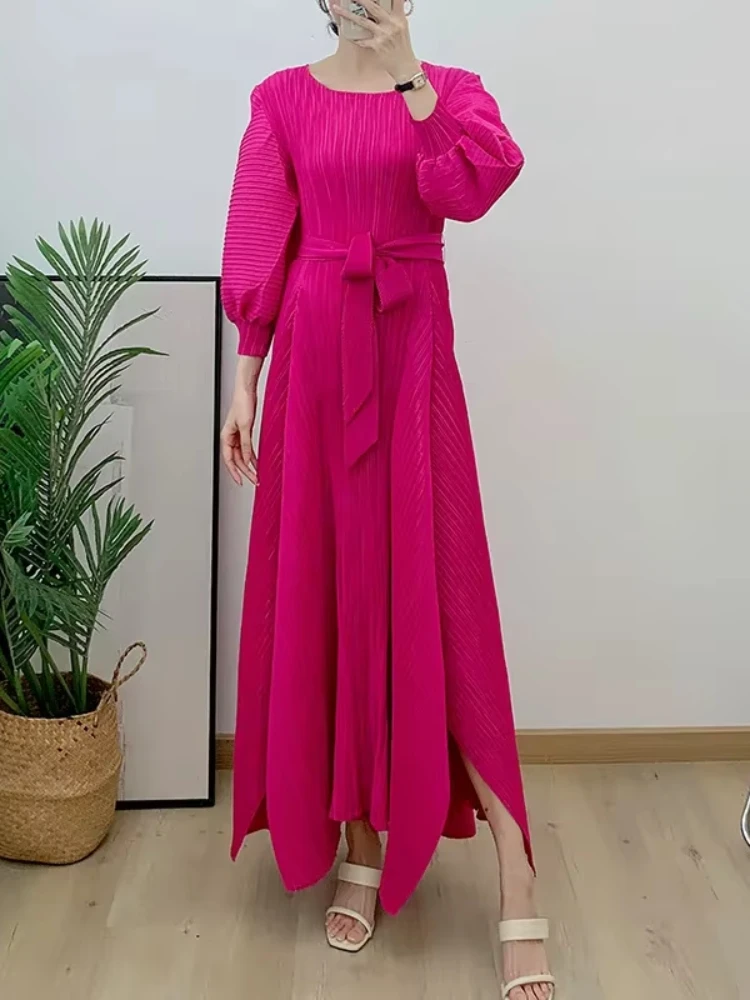 ANLAN плиссированное длинное платье Miyake Maxi, модное однотонное платье с рукавами-фонариками и круглым вырезом с поясом, вечерние платья для женщин, новинка 2025, 3AN9927
ANLAN плиссированное длинное платье Miyake Maxi, модное однотонное платье с рукавами-фонариками и круглым вырезом с поясом, вечерние платья для женщин, новинка 2025, 3AN9927