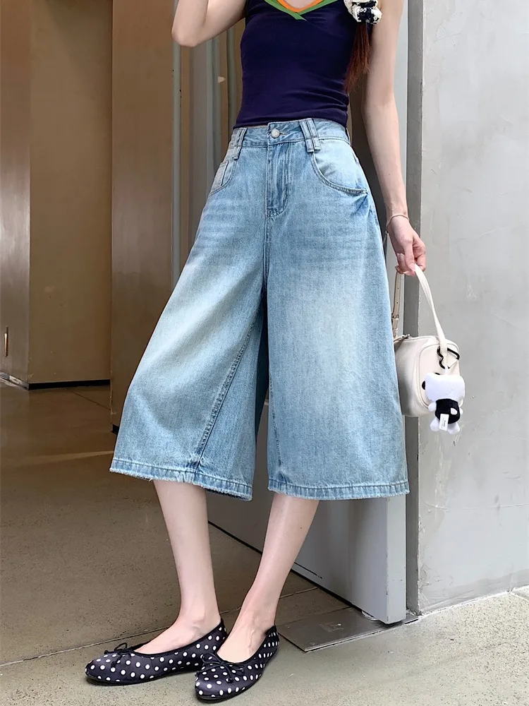 Blue High Waist Wide Leg Jeans Women's Summer New Style Loose Fit Seven-Five Straight Cut Pants Versatile Casual Jeans
Blue High Waist Wide Leg Jeans Women's Summer New Style Loose Fit Seven-Five Straight Cut Pants Versatile Casual Jeans