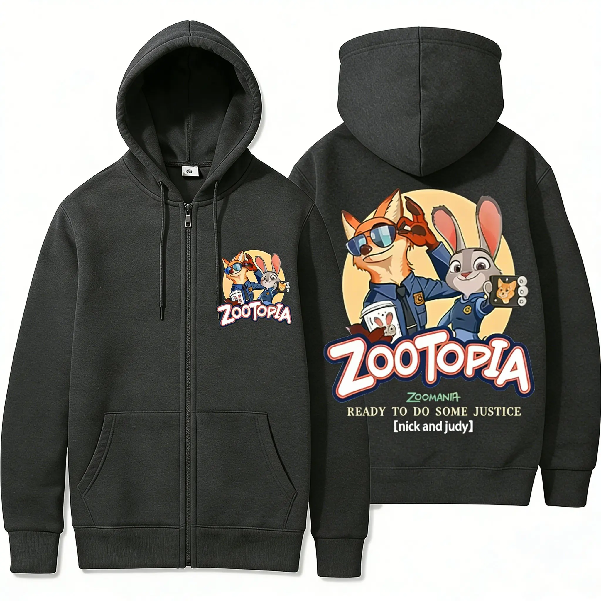Толстовка Zootopia на молнии с графическим принтом Джуди и Ника, мультяшная куртка, повседневная верхняя одежда, уличный стиль, весна-осень 2026, Y2K
Толстовка Zootopia на молнии с графическим принтом Джуди и Ника, мультяшная куртка, повседневная верхняя одежда, уличный стиль, весна-осень 2026, Y2K