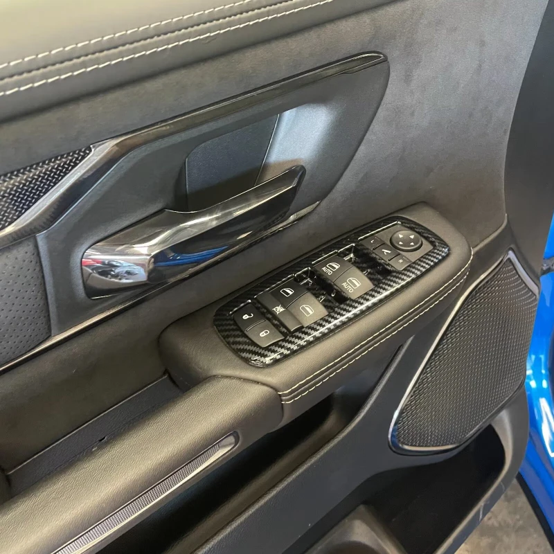 For Dodge RAM 1500 2023 ABS Carbon Fiber ABS Carbon Fiber Look Windows Rise Switch Panel Glass Lift Control Cover Trim
For Dodge RAM 1500 2023 ABS Carbon Fiber ABS Carbon Fiber Look Windows Rise Switch Panel Glass Lift Control Cover Trim