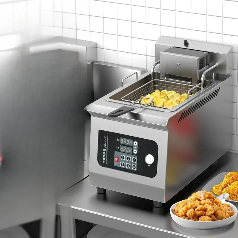 Commercial automatic intelligent lifting electric frying furnace for deep fryer High-end single and double-cylinder French fries
Commercial automatic intelligent lifting electric frying furnace for deep fryer High-end single and double-cylinder French fries