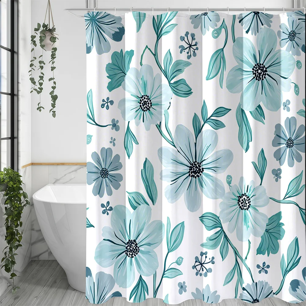Waterproof Floral Shower Curtain Blue Boho Watercolor Botanical Bathroom Shower Liner Curtain Decor Teal Green
Waterproof Floral Shower Curtain Blue Boho Watercolor Botanical Bathroom Shower Liner Curtain Decor Teal Green