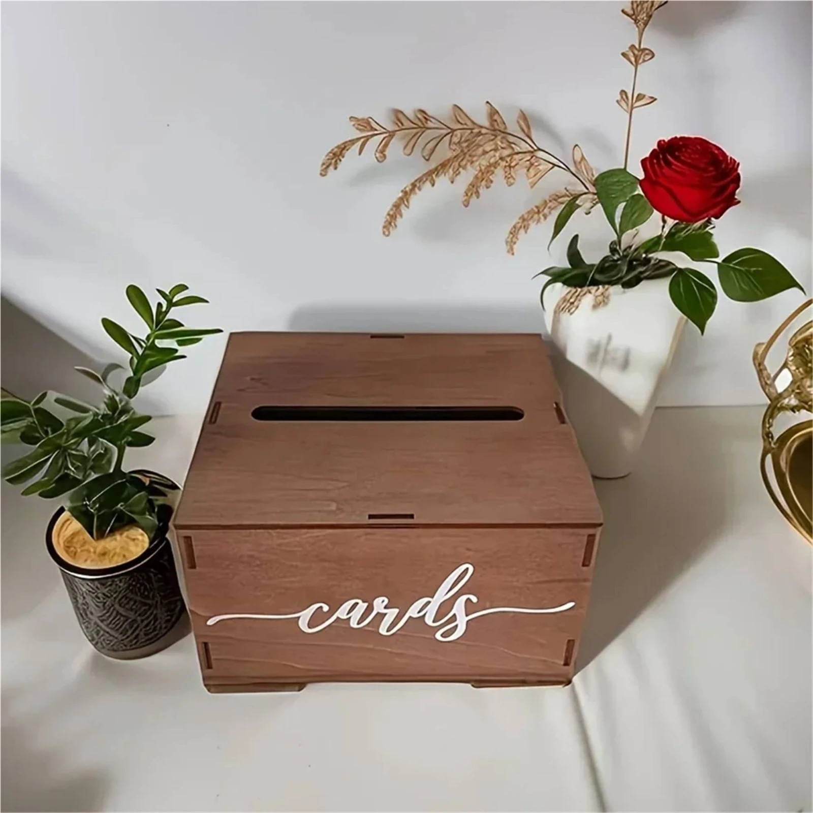 Wooden Card Box Slot Top Wedding Card Box Party Supplies Rustic Wood Finish Large Size
Wooden Card Box Slot Top Wedding Card Box Party Supplies Rustic Wood Finish Large Size