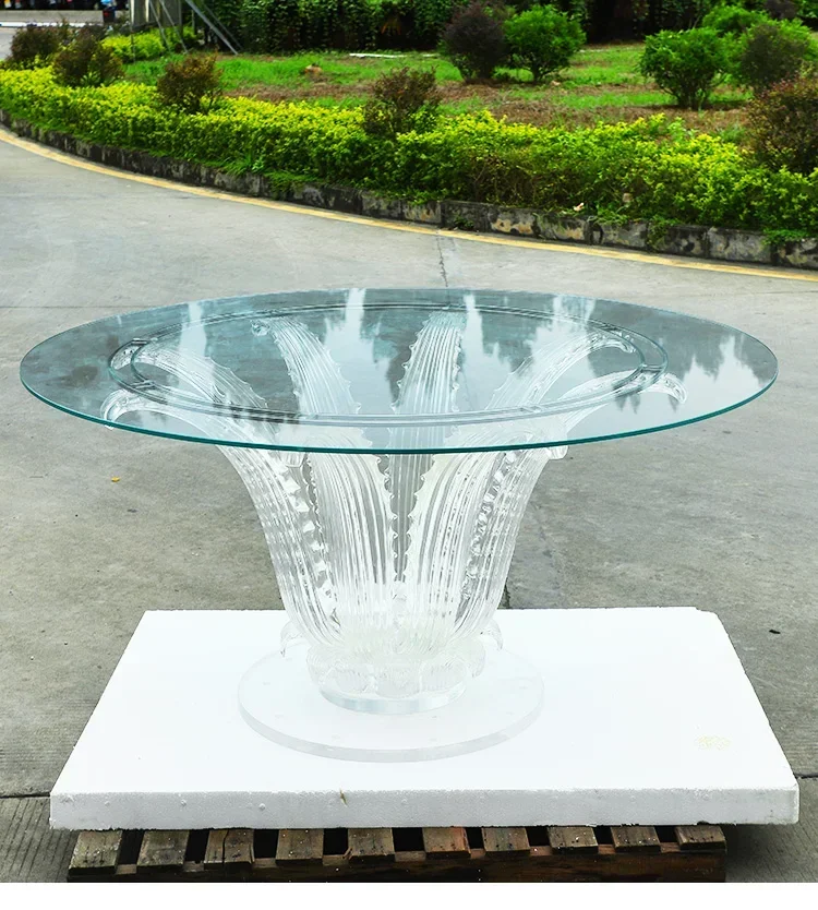 Round table, dining table, transparent resin, light luxury, high-end art, small living room, household, glass, coffee table
Round table, dining table, transparent resin, light luxury, high-end art, small living room, household, glass, coffee table