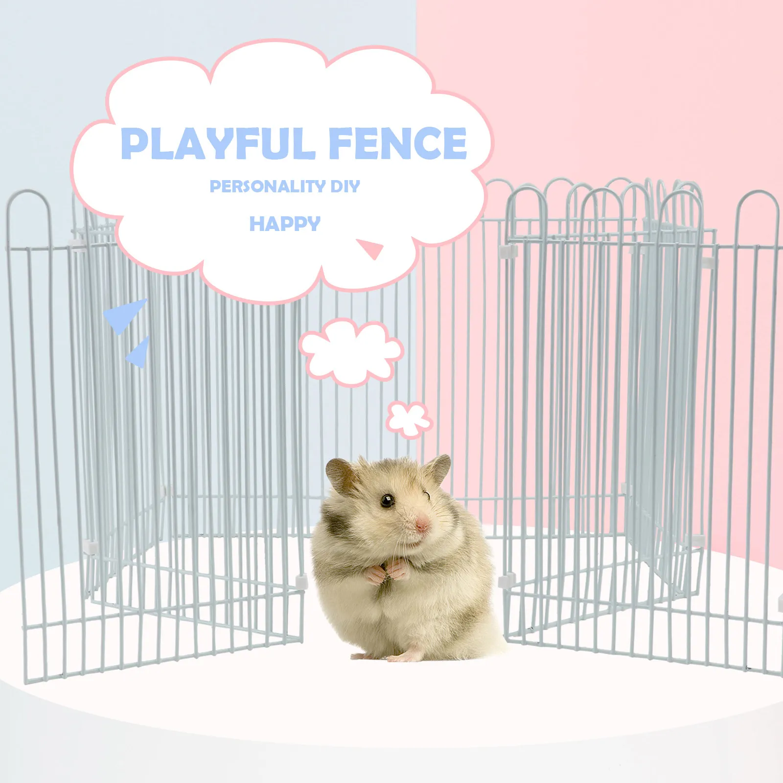 8Pcs Hamster Indoor Fence Pet Enclosure Iron Wire Safety Barrier Exercise Yard for Stress Relief Chewing Prevention Home Use
8Pcs Hamster Indoor Fence Pet Enclosure Iron Wire Safety Barrier Exercise Yard for Stress Relief Chewing Prevention Home Use