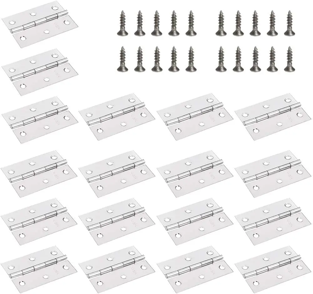 18 Pack Folding Door Hinges, 2x3 inch Stainless Steel Square Butt Hinges for Closet Doors with Screws
18 Pack Folding Door Hinges, 2x3 inch Stainless Steel Square Butt Hinges for Closet Doors with Screws