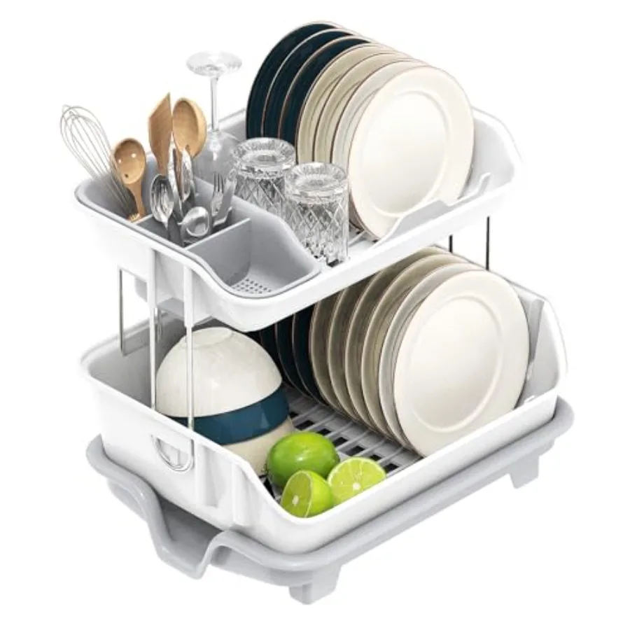 Dish Drying Rack2 TierDouble Layer Dish Racks for Kitchen Counter AntiRust Dishes Drying Rack Gray and White Color Dish Drainer
Dish Drying Rack2 TierDouble Layer Dish Racks for Kitchen Counter AntiRust Dishes Drying Rack Gray and White Color Dish Drainer