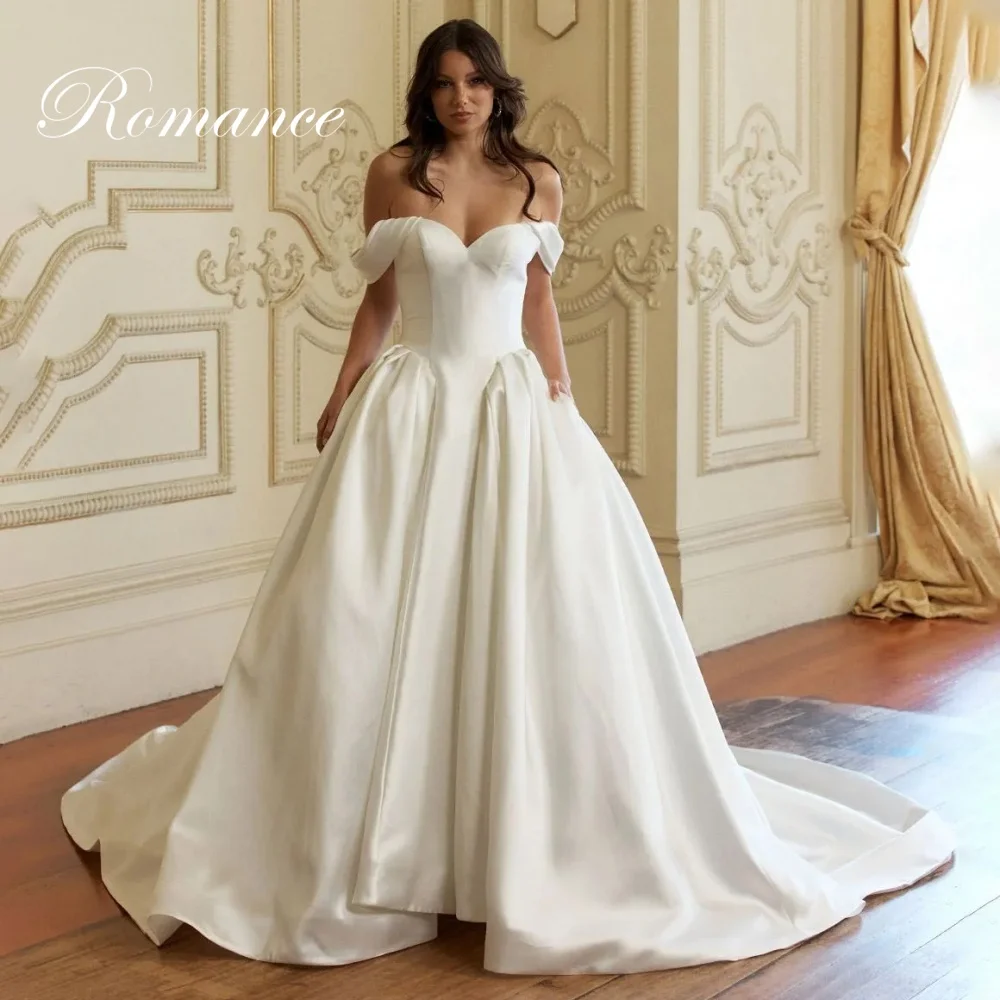 Elegant Sweetheart Off The Shoulder A-Line Wedding Dresses Women 2026 Buttons Open Back Court Train Vestidos De Novia Customized
Elegant Sweetheart Off The Shoulder A-Line Wedding Dresses Women 2026 Buttons Open Back Court Train Vestidos De Novia Customized