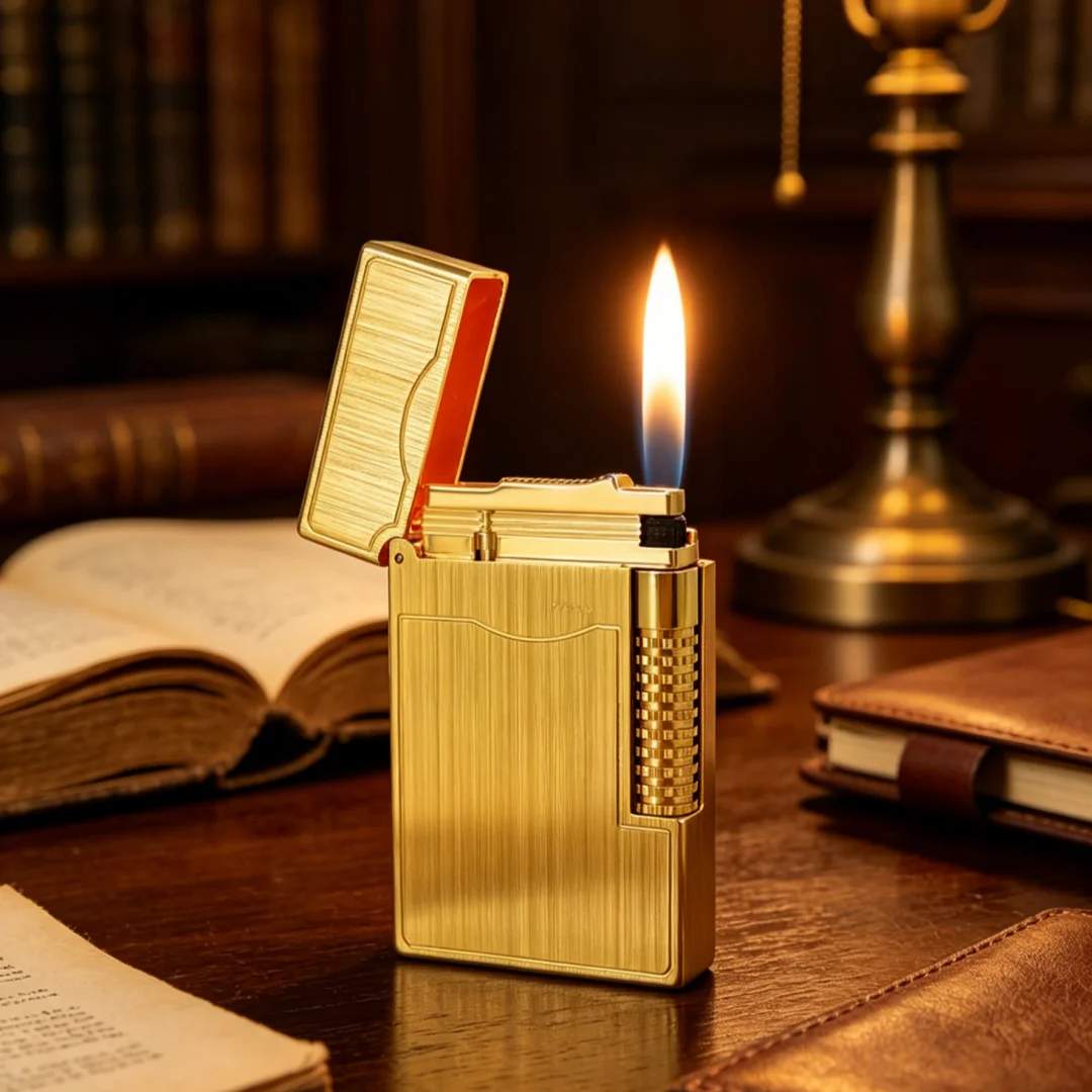 Metal Single Flame Luxury Lighter Ping Sound Cigarette Tools Smoking Accessory Inflatable Butane Gadgets for Father'Day Gift
Metal Single Flame Luxury Lighter Ping Sound Cigarette Tools Smoking Accessory Inflatable Butane Gadgets for Father'Day Gift