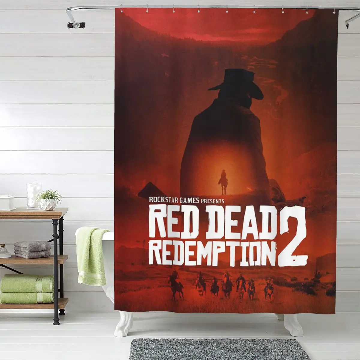 Red Dead Redemption Shower Curtain Bathroom Polyester Waterproof Bath Curtains with Hooks
Red Dead Redemption Shower Curtain Bathroom Polyester Waterproof Bath Curtains with Hooks