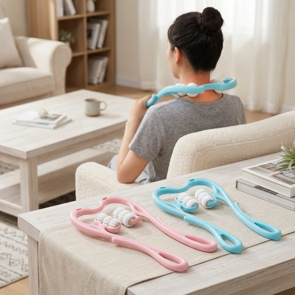 Manual Neck Massager 6 Roller Pressure Point Shoulder Massage Tool Handheld Cervical Spine Relaxer for Pain Relief Deep Tissue
Manual Neck Massager 6 Roller Pressure Point Shoulder Massage Tool Handheld Cervical Spine Relaxer for Pain Relief Deep Tissue