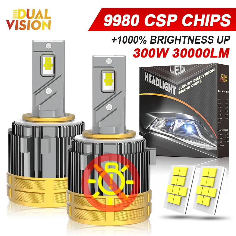 2PCS H15 H7 LED Bulb Canbus 9980 CSP Car Headlight High Low Beam DRL Light 300W 30000LM 12V Auto Lamp For VW Golf Passat Tiguan
2PCS H15 H7 LED Bulb Canbus 9980 CSP Car Headlight High Low Beam DRL Light 300W 30000LM 12V Auto Lamp For VW Golf Passat Tiguan
