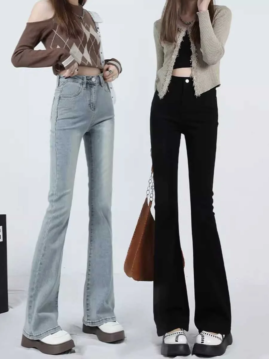 High Waist Flared Jeans Women Slimming Large Size Cotton Stretch Denim Pants Retro Bootcut Trousers for plus Size Ladies
High Waist Flared Jeans Women Slimming Large Size Cotton Stretch Denim Pants Retro Bootcut Trousers for plus Size Ladies