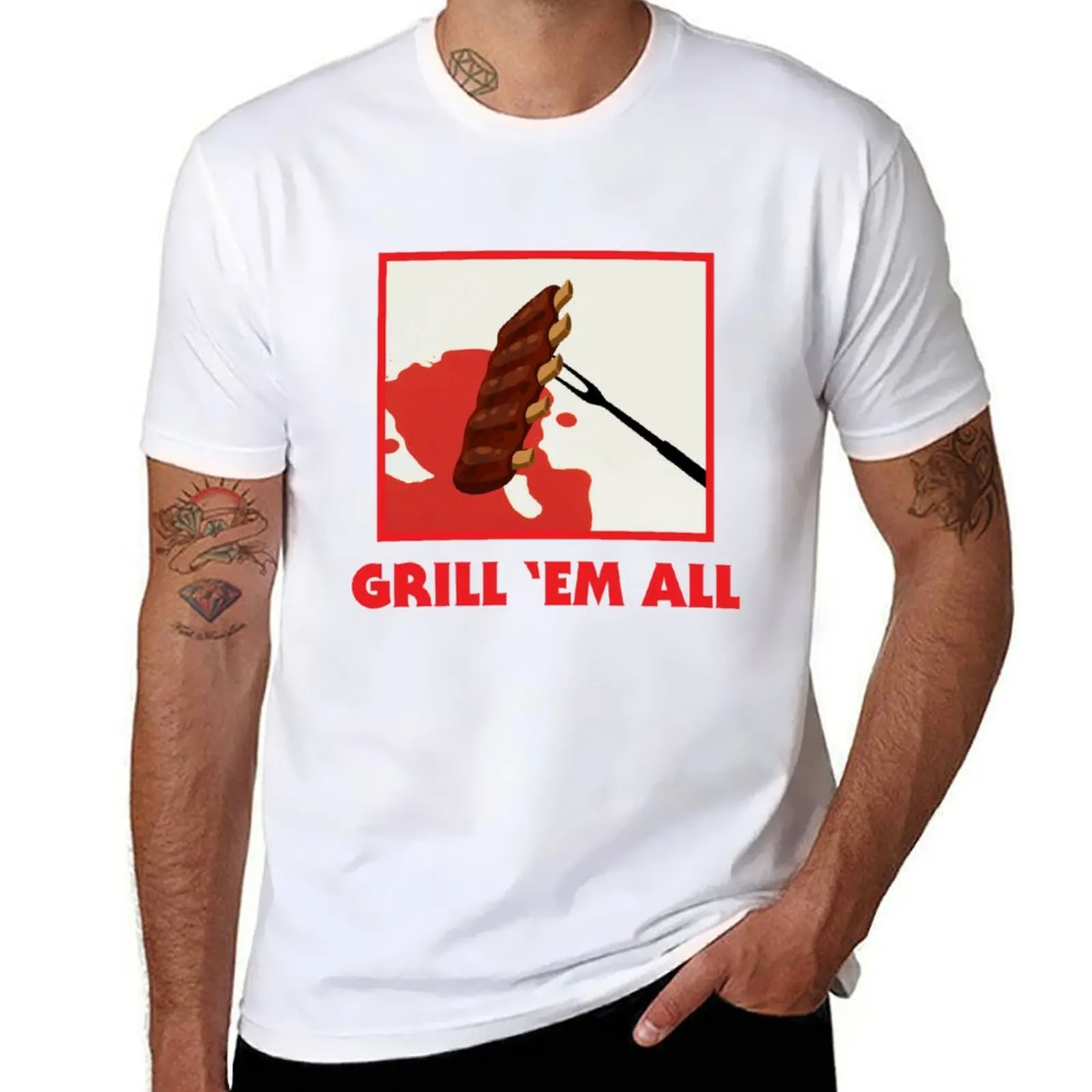 Barbecue Grilling - Grill 'em all! - Smoking BBQ Pitmaster ribs steak brisket meat roast T-Shirt
Barbecue Grilling - Grill 'em all! - Smoking BBQ Pitmaster ribs steak brisket meat roast T-Shirt