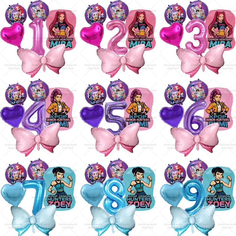 K-pop Demon Hunters Balloons Birthday Party Decoration MIRA RUMI ZOEY Number 1-10 Baloon Set Kids Girls Korean Group Globals
K-pop Demon Hunters Balloons Birthday Party Decoration MIRA RUMI ZOEY Number 1-10 Baloon Set Kids Girls Korean Group Globals