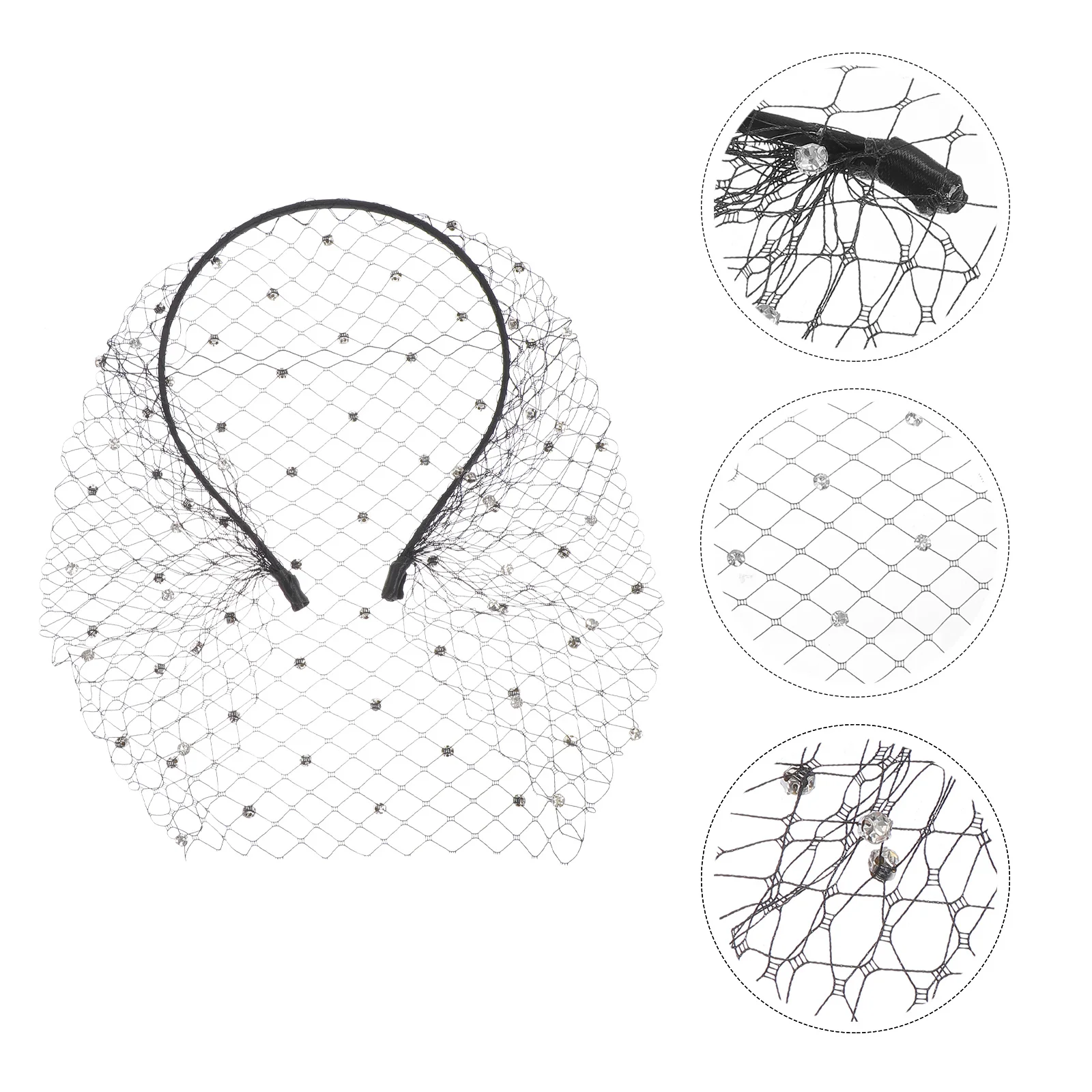 1Pcs Hair Band Sparkling Mesh Headdress for Bride Bridesmaid Party Prom Vintage Style Veil Hairband Decor
1Pcs Hair Band Sparkling Mesh Headdress for Bride Bridesmaid Party Prom Vintage Style Veil Hairband Decor