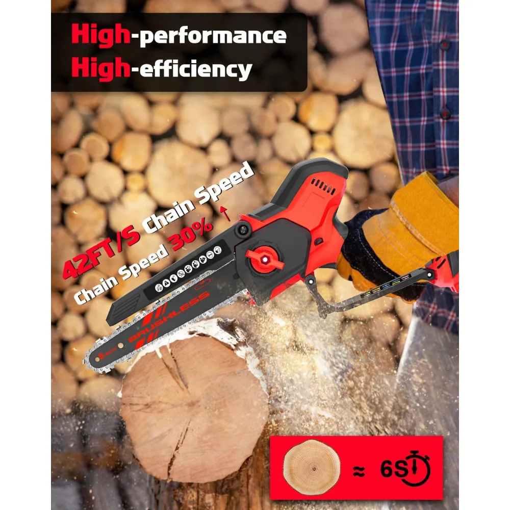 Mini Chainsaw Compatible for Milwaukee 18V Battery(No Battery), 8-Inch 6-Inch Combo Cordless Pruning Chain Saw, Battery Powered
Mini Chainsaw Compatible for Milwaukee 18V Battery(No Battery), 8-Inch 6-Inch Combo Cordless Pruning Chain Saw, Battery Powered