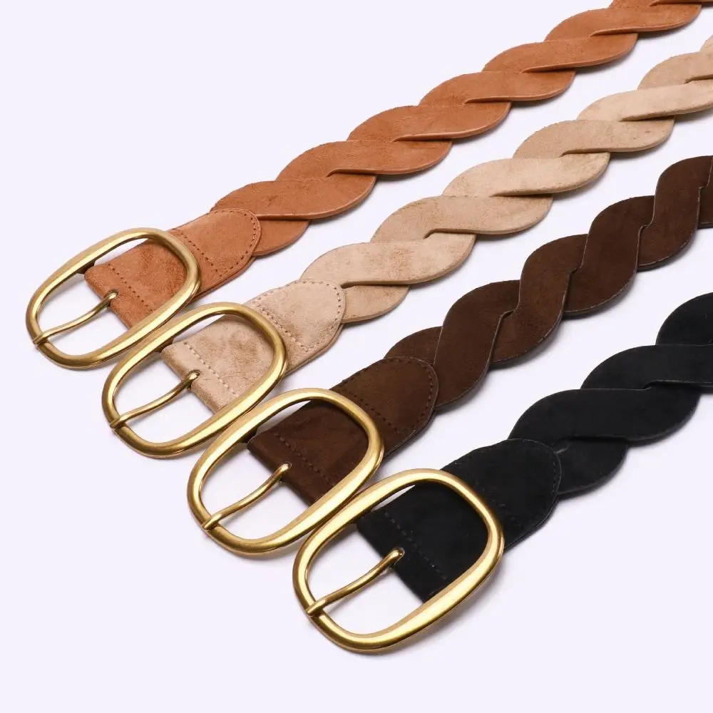 Vintage PU Leather Suede Belt Pin Buckle Metal Twists Woven Waistband Weave Punk Men Belt Unisex
Vintage PU Leather Suede Belt Pin Buckle Metal Twists Woven Waistband Weave Punk Men Belt Unisex