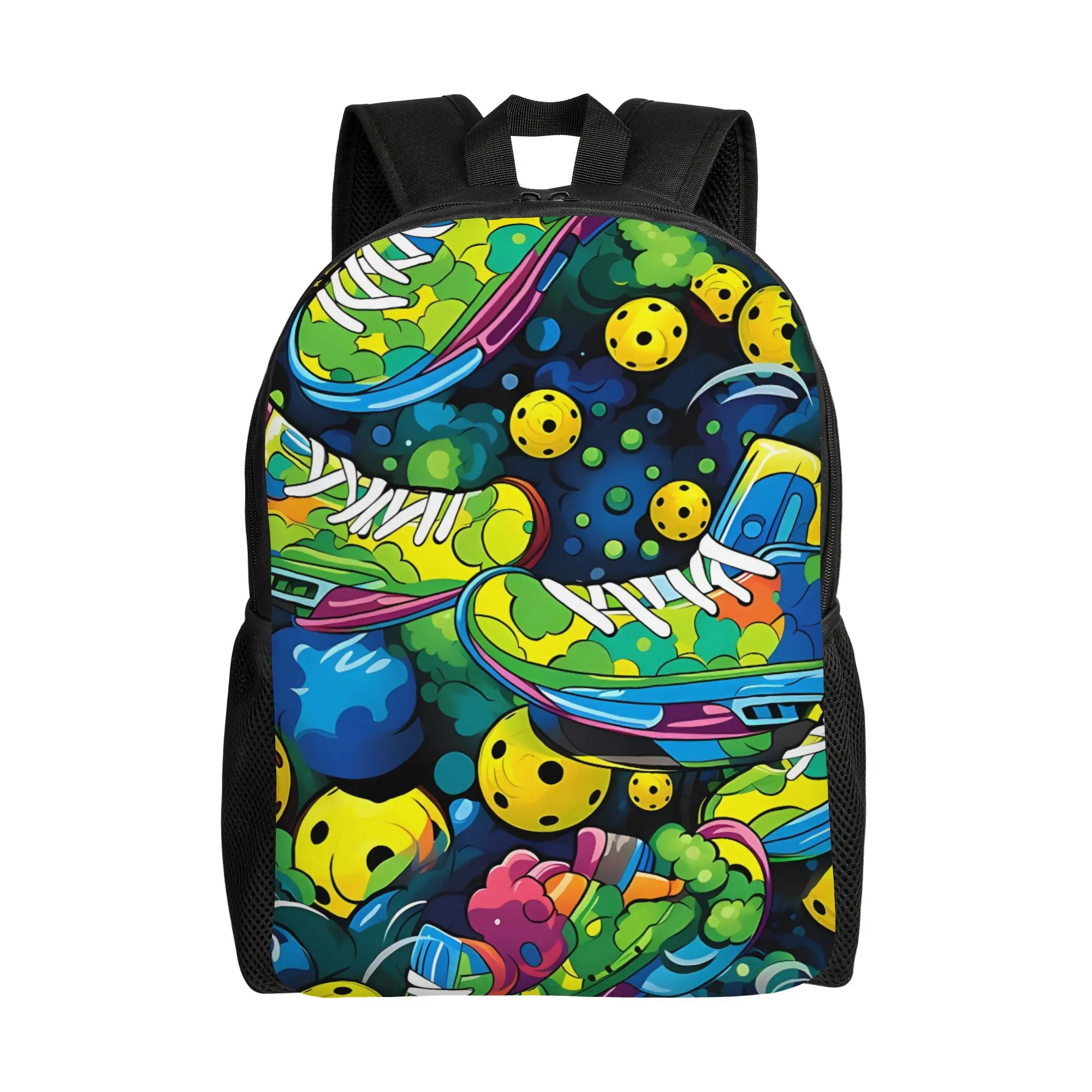 Colorful Pickleball Ball Backpack Back to school season Psycho Pickleball With Trainers Portable Backpack
Colorful Pickleball Ball Backpack Back to school season Psycho Pickleball With Trainers Portable Backpack