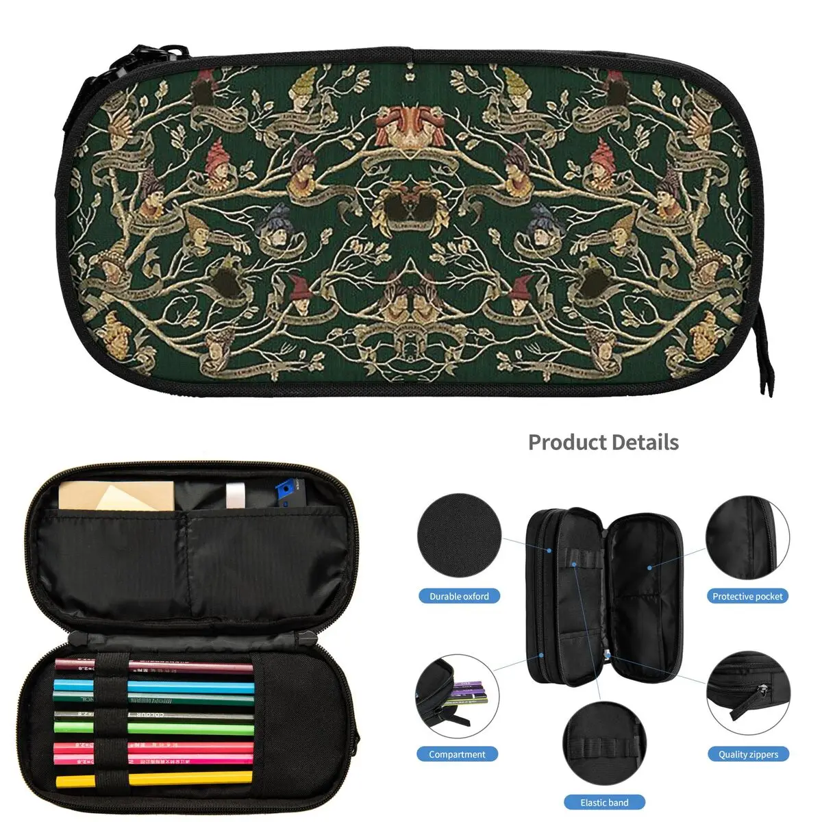 Noble House Of Black Famil Pencil Cases for Students School Pen Box Pencil Bag Big Capacity Pencil Pouch Pen Holder
Noble House Of Black Famil Pencil Cases for Students School Pen Box Pencil Bag Big Capacity Pencil Pouch Pen Holder
