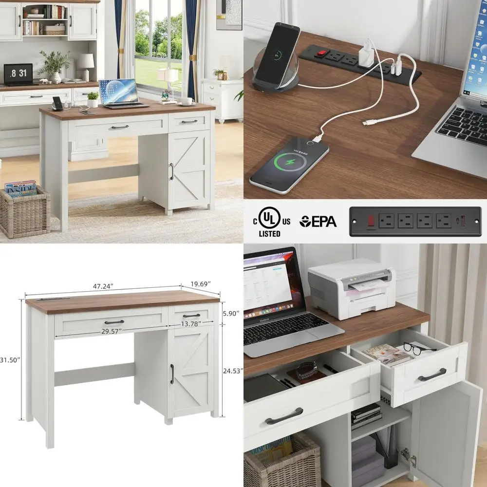 47 Modern Executive Desk with Drawers and Cabinet, Ideal for Home Office and Study
47 Modern Executive Desk with Drawers and Cabinet, Ideal for Home Office and Study