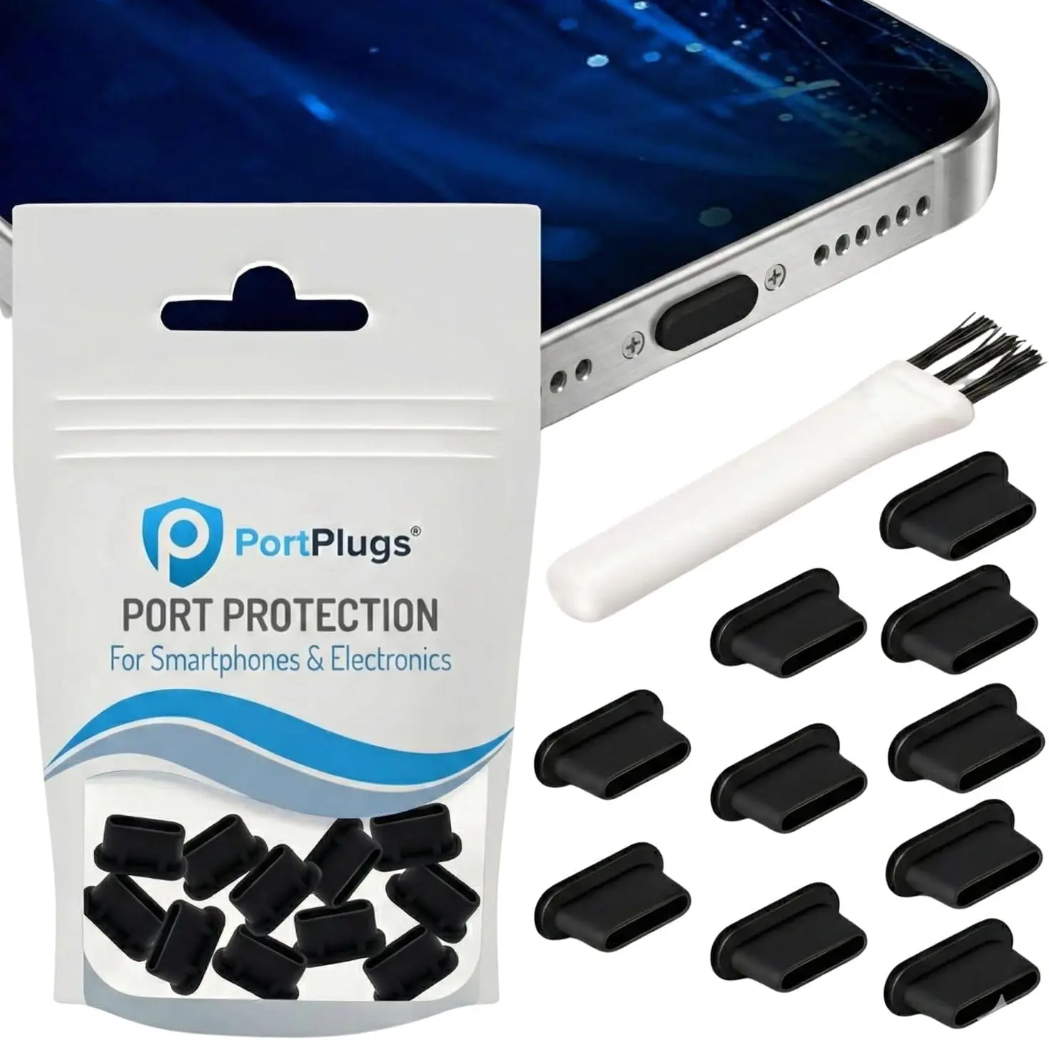 USB C Dust Plugs for iPhone 16 15, Samsung, Pixel, MacBook - 10 Pack with Cleaning Brush
USB C Dust Plugs for iPhone 16 15, Samsung, Pixel, MacBook - 10 Pack with Cleaning Brush