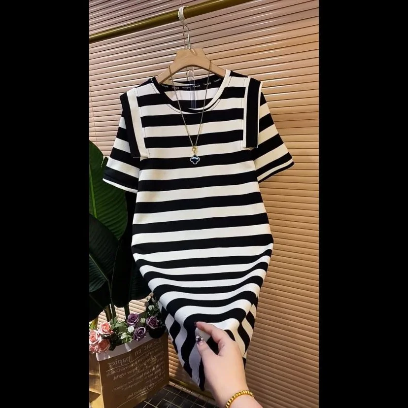 plus Size Women's Striped Dr Summer Loose Meat Concealing Midi Straight Tube Skirt Faionable Anti-Aging Korean Sle A-L...
plus Size Women's Striped Dr Summer Loose Meat Concealing Midi Straight Tube Skirt Faionable Anti-Aging Korean Sle A-L...
