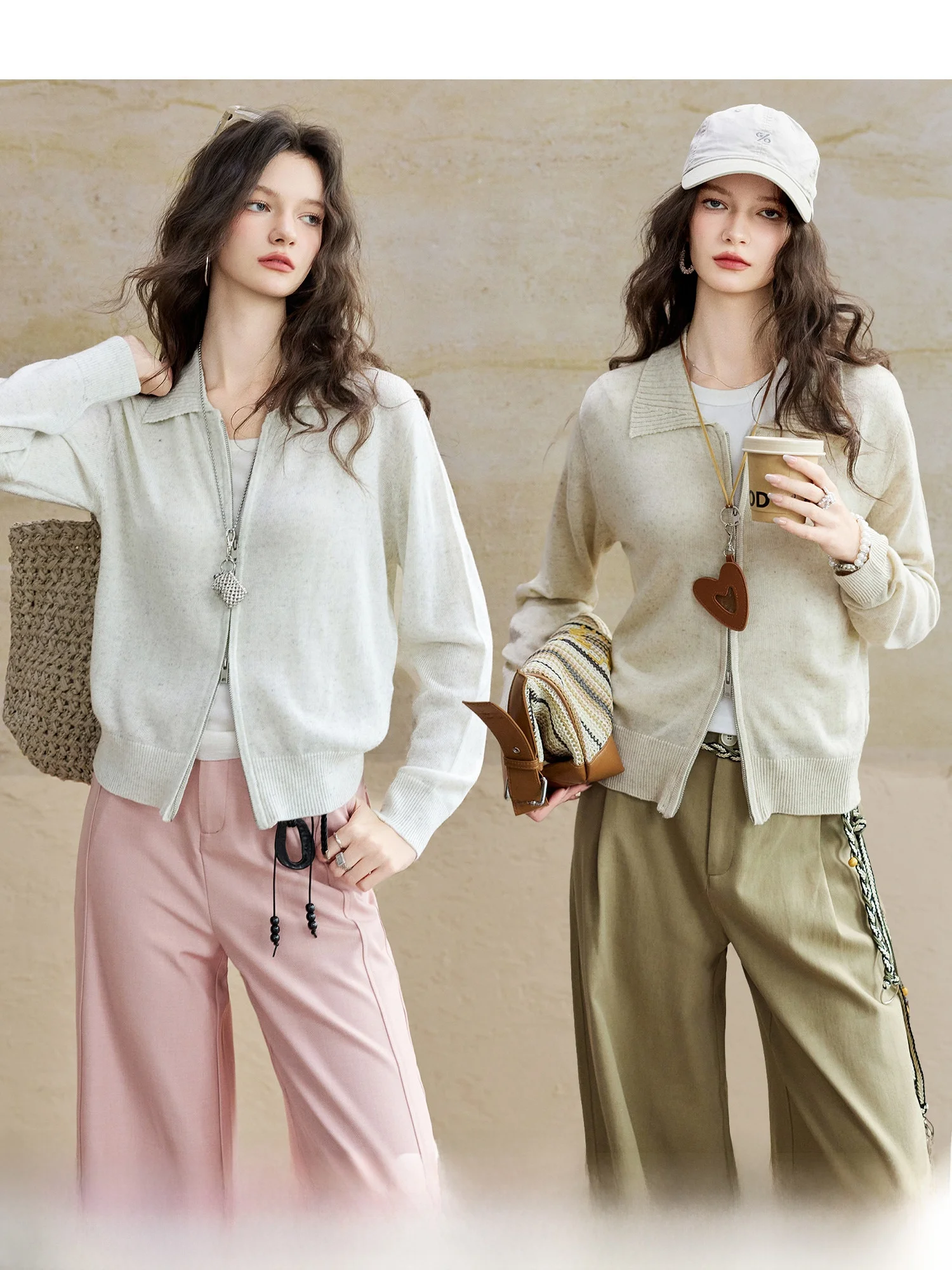 Simple Knitted Zipper Neck Open Cardigan Thin Spring Top Soft Wool Blend Long Sleeve Regular Fit Casual Women's Knitwear
Simple Knitted Zipper Neck Open Cardigan Thin Spring Top Soft Wool Blend Long Sleeve Regular Fit Casual Women's Knitwear
