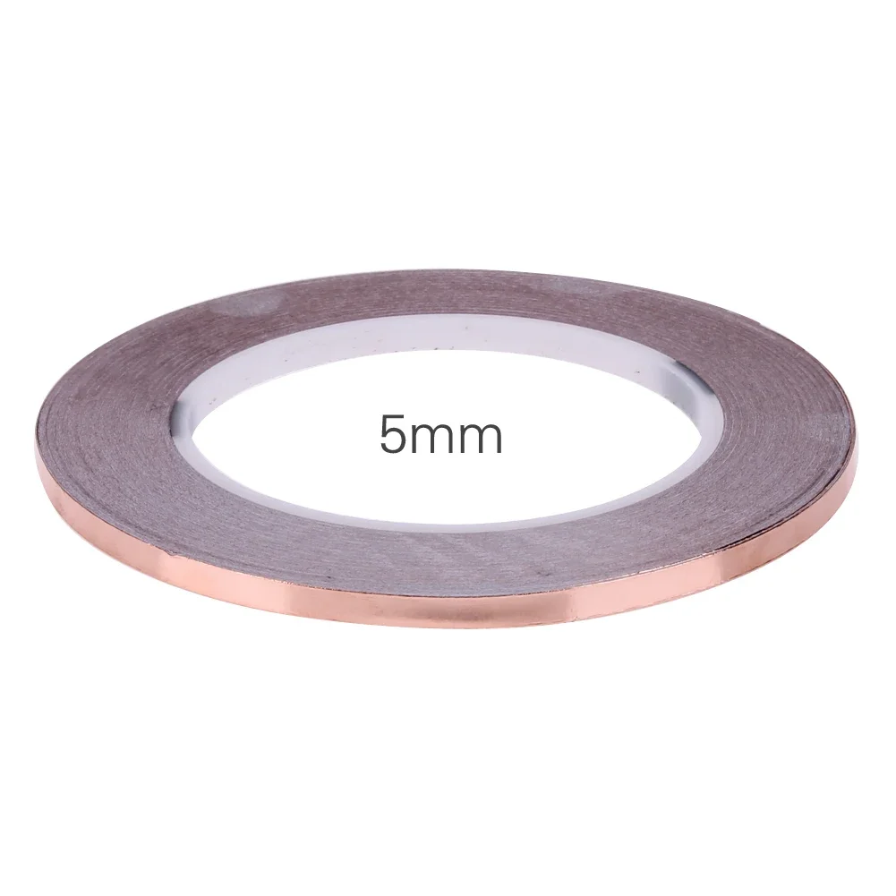 Copper Foil Tape Strip Adhesive EMI Shielding Heat Resist 30 Meters Single Side Conductive Copper Temperature Tapes 5/6/7/8mm
Copper Foil Tape Strip Adhesive EMI Shielding Heat Resist 30 Meters Single Side Conductive Copper Temperature Tapes 5/6/7/8mm