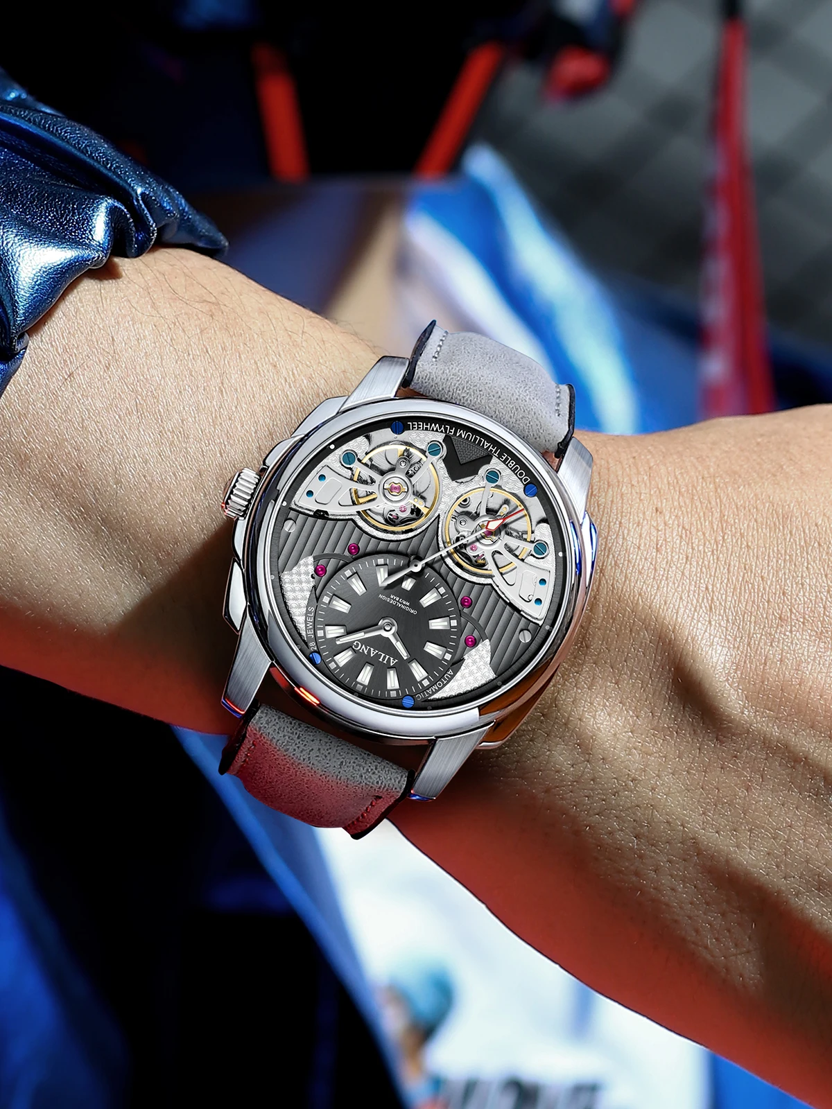 Men watches double Flywheel Hollow skeleton Automatic MAN WATCH Mechanical fashion Reloj Hombre Leather strap Wristwatch
Men watches double Flywheel Hollow skeleton Automatic MAN WATCH Mechanical fashion Reloj Hombre Leather strap Wristwatch