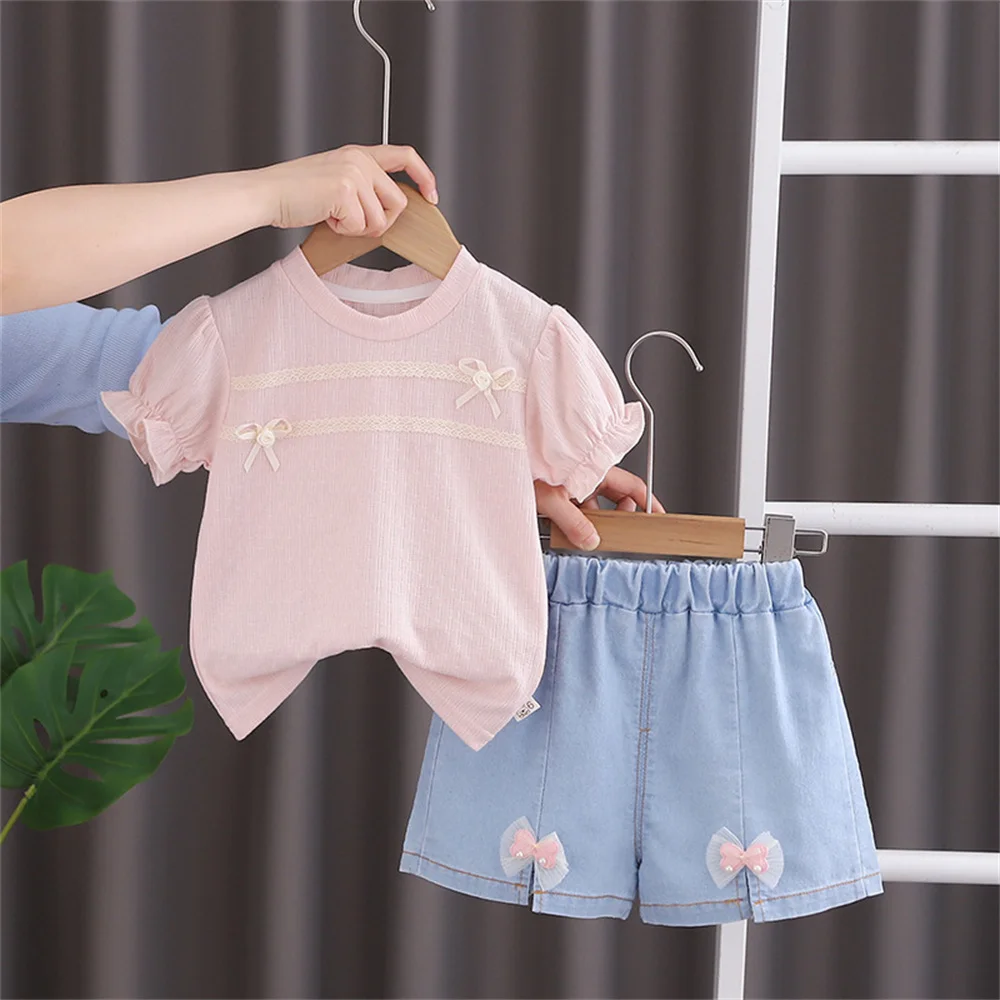 Infant Baby Outfit Set Newborn Baby Girl Clothes Summer Bow Short Sleeve T-Shirt +Pants 2Pcs Suits Children's Casual Sport Sets
Infant Baby Outfit Set Newborn Baby Girl Clothes Summer Bow Short Sleeve T-Shirt +Pants 2Pcs Suits Children's Casual Sport Sets