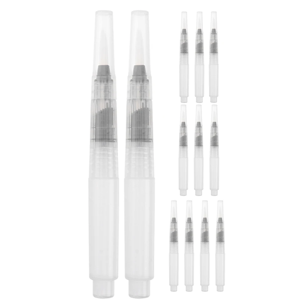 12 Pcs Refillable Watercolor Water Tank Watercolour Brush Body Paint Brush Transparent Nylon Supplies
12 Pcs Refillable Watercolor Water Tank Watercolour Brush Body Paint Brush Transparent Nylon Supplies