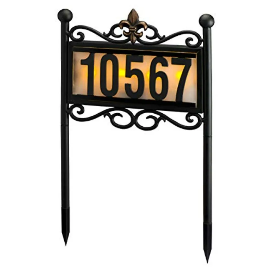 Natures Mark Solar Power Lighted House Numbers Address Stake Sign - LED Illuminated Outdoor Metal Light Up House Number Sign De
Natures Mark Solar Power Lighted House Numbers Address Stake Sign - LED Illuminated Outdoor Metal Light Up House Number Sign De