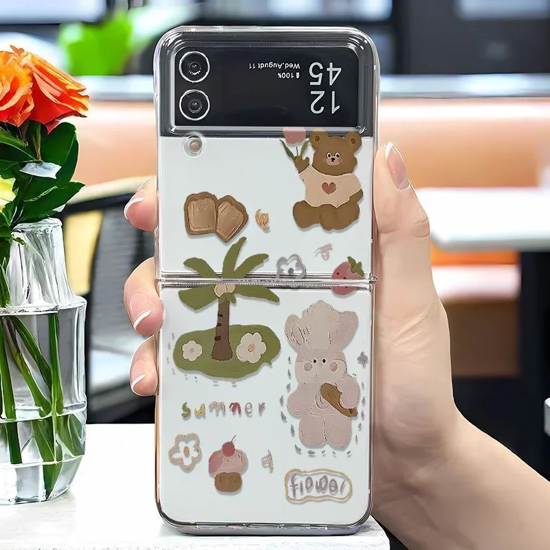 Animal Bear Rabbit Phone Case For Samsung Galaxy Z Flip 6 ZFlip5 5G Transaprent Clear Cover For Samsung ZFlip4 Z Flip 3 Fundas
Animal Bear Rabbit Phone Case For Samsung Galaxy Z Flip 6 ZFlip5 5G Transaprent Clear Cover For Samsung ZFlip4 Z Flip 3 Fundas