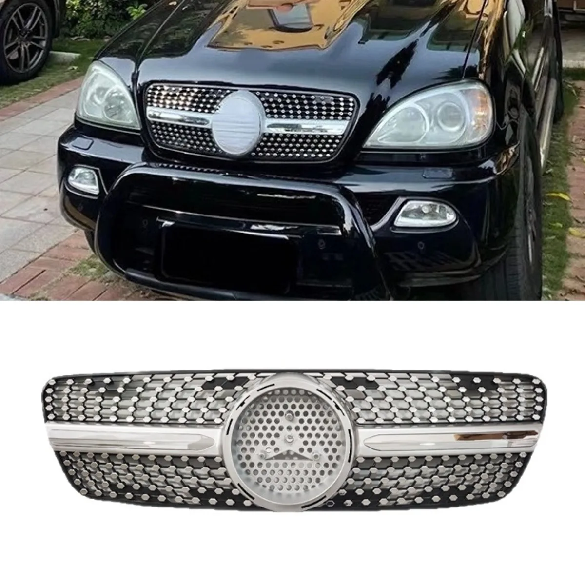 For Mercedes Benz ML W163 1998-2004 Car Bumper Grill Trim Racing Grille Body Kit Front Bumper Grill Exterior Part
For Mercedes Benz ML W163 1998-2004 Car Bumper Grill Trim Racing Grille Body Kit Front Bumper Grill Exterior Part