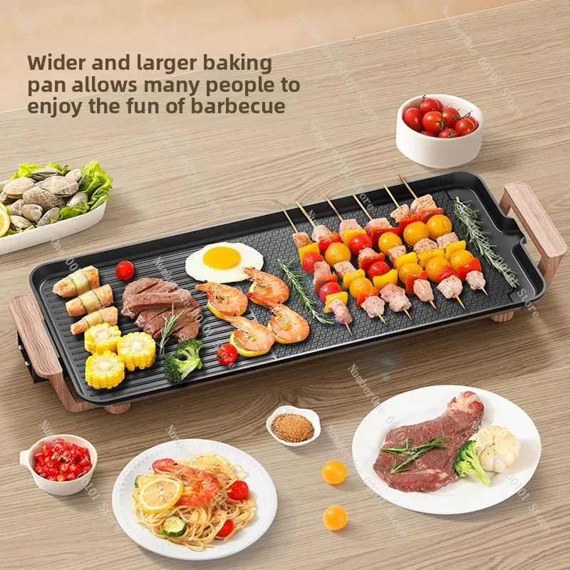 Electric baking pan Multifunctional indoor smoke-free non-stick electric barbecue grill skewer grilled fish fried steak
Electric baking pan Multifunctional indoor smoke-free non-stick electric barbecue grill skewer grilled fish fried steak