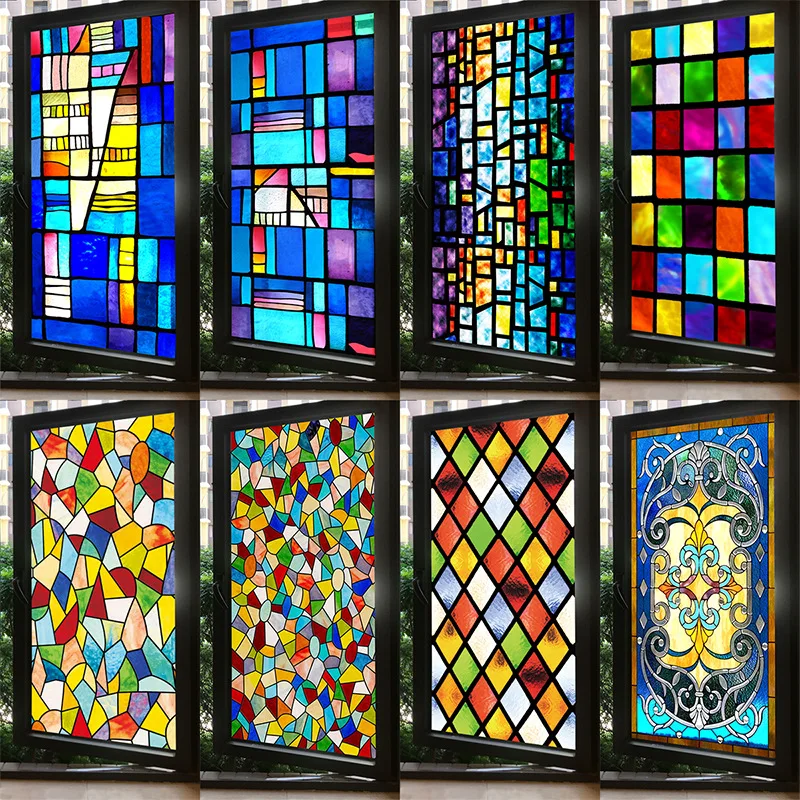 Retro Church Stained Glass Sticker Electrostatic Frosted Window Privacy Film Vinyl Stickers European Style Home Bathroom Decor
Retro Church Stained Glass Sticker Electrostatic Frosted Window Privacy Film Vinyl Stickers European Style Home Bathroom Decor