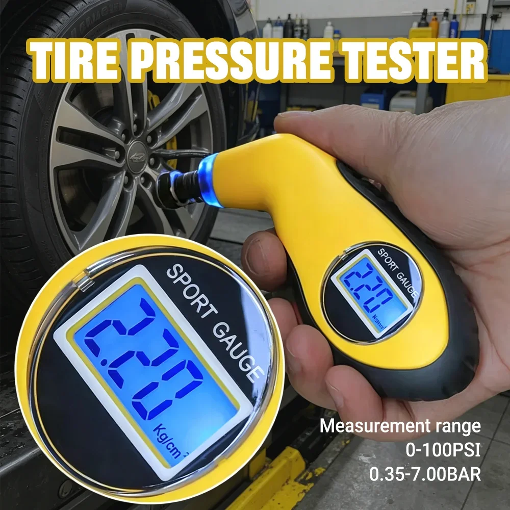0-100 PSI Car Digital Tire Pressure Gauge LCD Backlight Tyre Manometer Tester For Auto Car Motorcycle Safety Diagnostic Tool
0-100 PSI Car Digital Tire Pressure Gauge LCD Backlight Tyre Manometer Tester For Auto Car Motorcycle Safety Diagnostic Tool