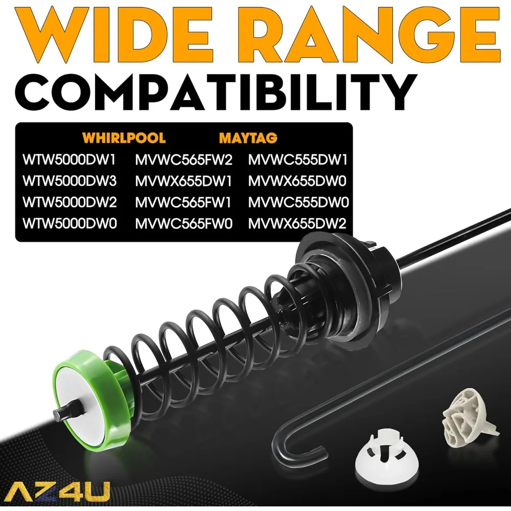 Для Whirlpool WTW5000DW1 WTW5000DW3 WTW5000DW2 WTW5000DW0, для Maytag заменяет стержень подвески шайбы (4 шт.)
Для Whirlpool WTW5000DW1 WTW5000DW3 WTW5000DW2 WTW5000DW0, для Maytag заменяет стержень подвески шайбы (4 шт.)