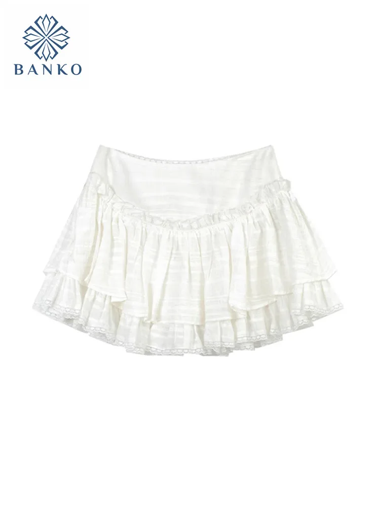 Sweet White Ballet Ball Gown Spring Summer Women High Waist A-Line Skirt Mori Girl Sexy Hiphop Pleated Skirt French Elegance
Sweet White Ballet Ball Gown Spring Summer Women High Waist A-Line Skirt Mori Girl Sexy Hiphop Pleated Skirt French Elegance