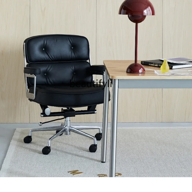 Computer Chair Genuine Leather Italian Minimalist Single Armrest Backrest Office Study Seat for a Long Time
Computer Chair Genuine Leather Italian Minimalist Single Armrest Backrest Office Study Seat for a Long Time
