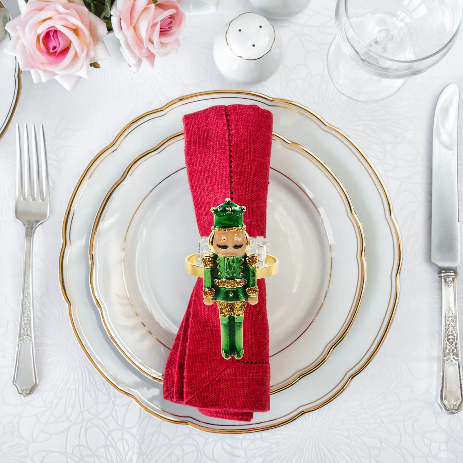 4Pcs Nutcracker Napkin Buckles Christmas Napkin Ring Holders Reusable Elegant Party Dining Accessories
4Pcs Nutcracker Napkin Buckles Christmas Napkin Ring Holders Reusable Elegant Party Dining Accessories