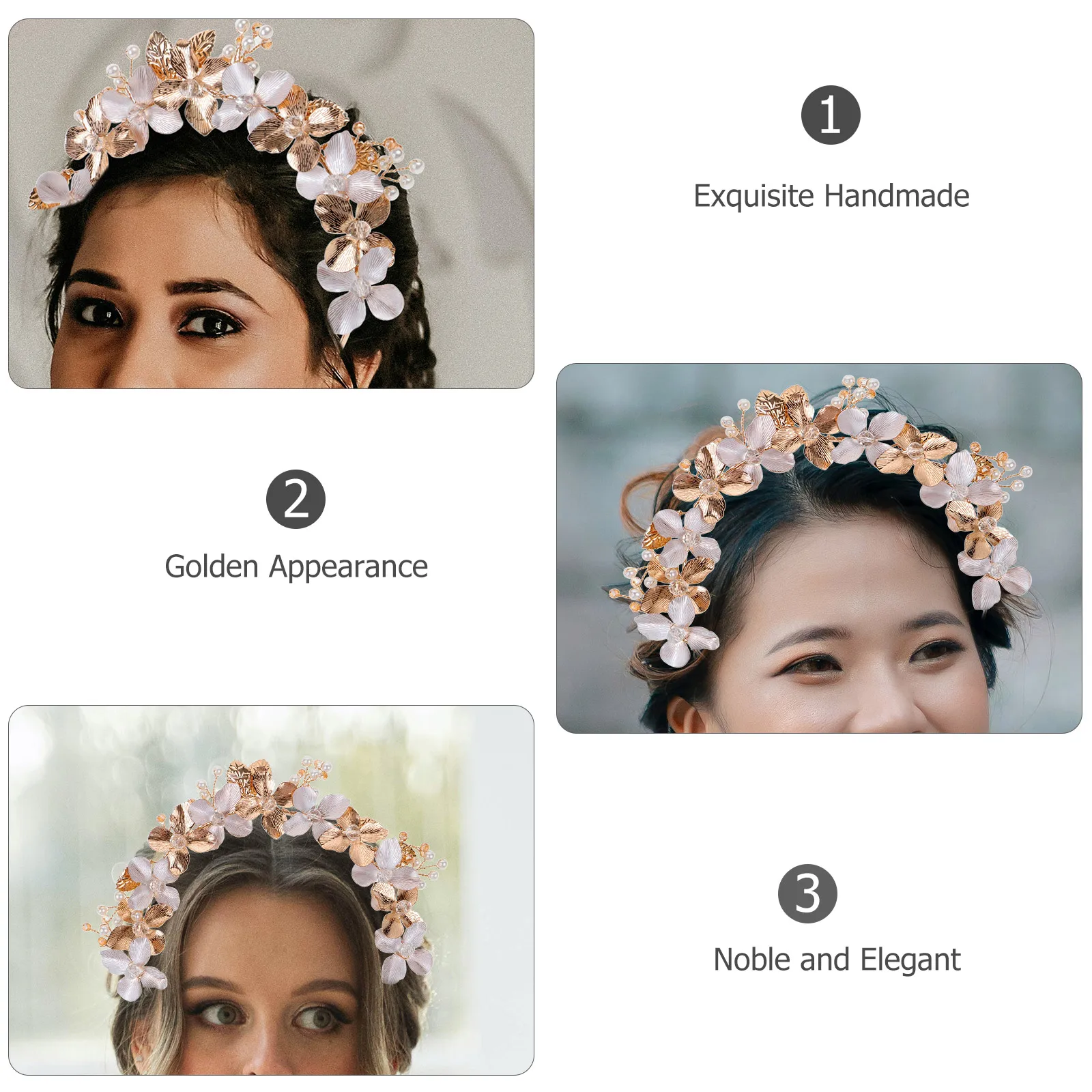 Flowers Leaves Hairbands Wedding Bridal Decorative Headpiece Women Floral Mori Style Zinc Alloy Gold -J3334G
Flowers Leaves Hairbands Wedding Bridal Decorative Headpiece Women Floral Mori Style Zinc Alloy Gold -J3334G