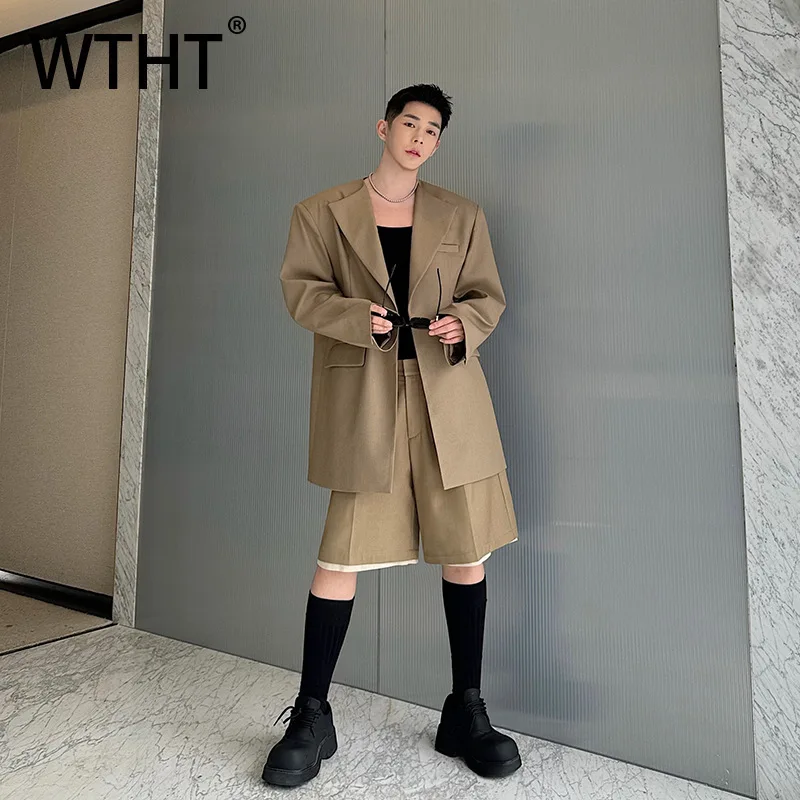 WTHT модный летний мужской костюм 2025 года, однотонный свободный пиджак с карманами, пальто, повседневный прямой короткий комплект с высокой талией, мужской комплект 2A0520
WTHT модный летний мужской костюм 2025 года, однотонный свободный пиджак с карманами, пальто, повседневный прямой короткий комплект с высокой талией, мужской комплект 2A0520