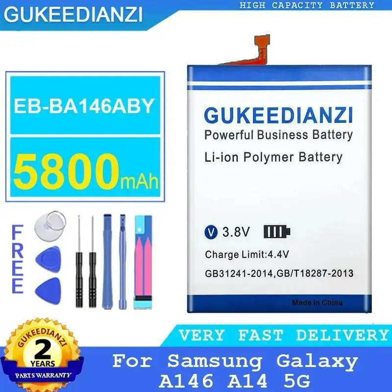 Аккумулятор мобильного телефона EB-BA146ABY 5800 мАч для Samsung Galaxy A146 A14 5G Легкий вес
Аккумулятор мобильного телефона EB-BA146ABY 5800 мАч для Samsung Galaxy A146 A14 5G Легкий вес