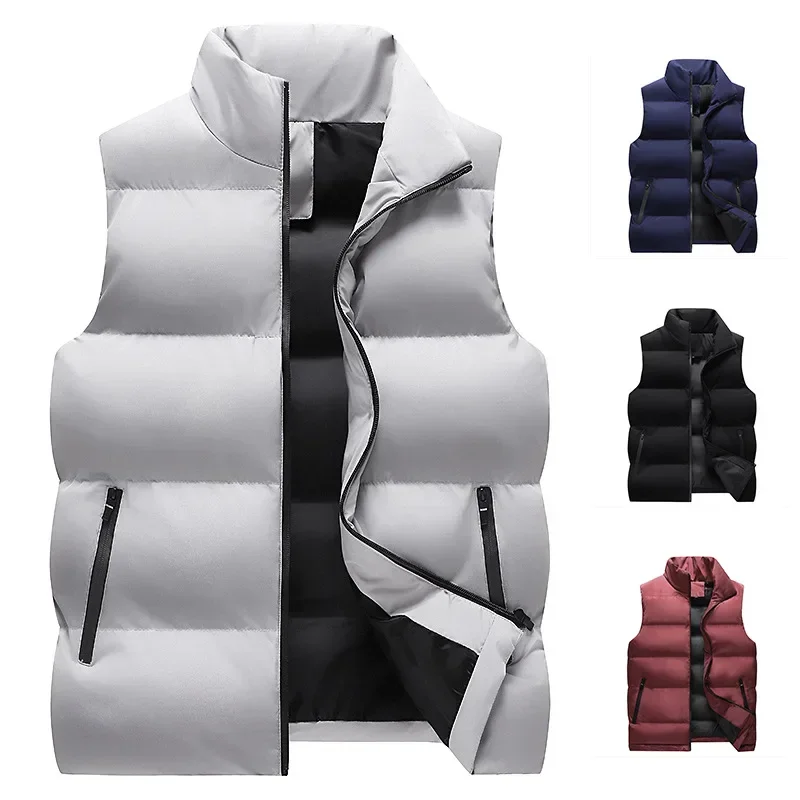 New Autumn and Winter Men's Down Cotton Vest European and American Fashion Casual Large Standing Collar Warm Vest Coat
New Autumn and Winter Men's Down Cotton Vest European and American Fashion Casual Large Standing Collar Warm Vest Coat