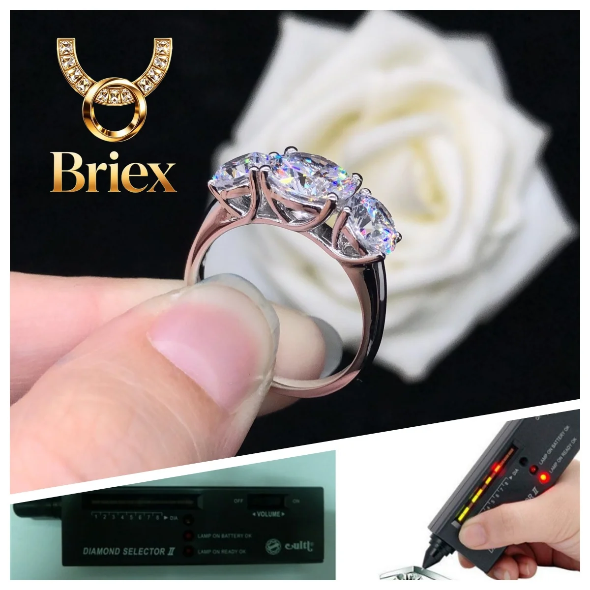 Briex Jewelry Luxury 4Ct Three Stones D Color Moissanite Engagement Ring AU585 14K White Gold Ring Top Quality Wedding Jewelry 0
Briex Jewelry Luxury 4Ct Three Stones D Color Moissanite Engagement Ring AU585 14K White Gold Ring Top Quality Wedding Jewelry 0