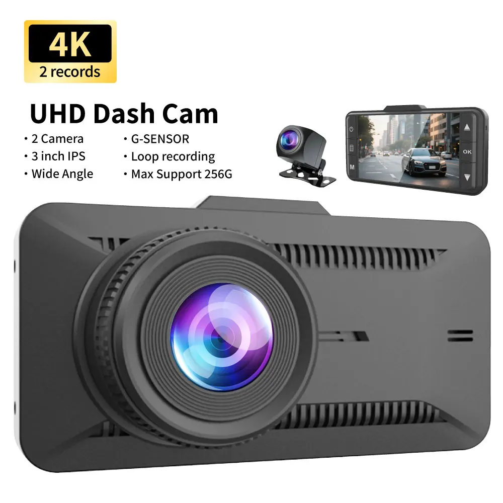 3Inch IPS Dual Lens GPS WiFi UHD 4K Car DVR Dashcam Car Camera Front Rear Super Night Vision Loop Recording Vehicle Accessories
3Inch IPS Dual Lens GPS WiFi UHD 4K Car DVR Dashcam Car Camera Front Rear Super Night Vision Loop Recording Vehicle Accessories